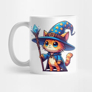 Kawaii Ginger Mage Wizard Cat Mug